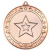 Picture of Tri Star Medal (2in Centre) Bronze - 2.75in