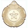 Picture of Tudor Rose Medal (1in Centre) Gold - 2in