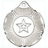 Picture of Tudor Rose Medal (1in Centre) Silver - 2in