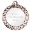 Picture of Wreath Medal Extra Thick (2in Centre) Antique Silver - 2.75in