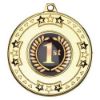 Picture of Tri Star Medal (1in Centre) Gold - 2in