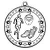 Picture of Running Tri Star Medal Silver - 2in
