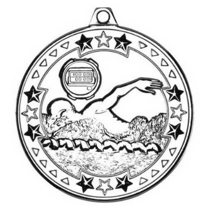Picture of Swimming Tri Star Medal Silver