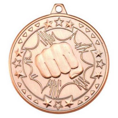 Picture of Martial Arts Tri Star Medal Bronze - 2in