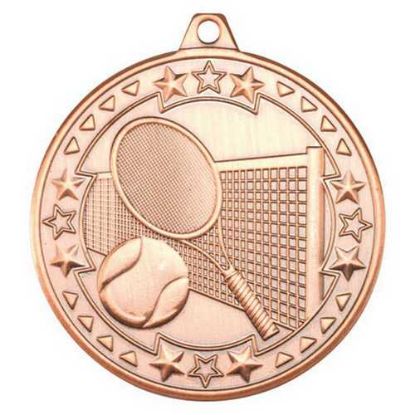Picture of Tennis Tri Star Medal Bronze - 2in