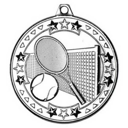 Picture of Tennis Tri Star Medal Silver - 2in