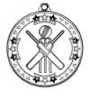 Picture of Cricket Tri Star Medal Silver - 2in