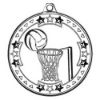 Picture of Netball Tri Star Medal Silver - 2in