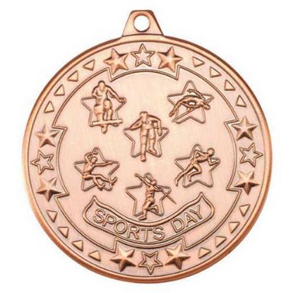 Picture of Sports Day Tri Star Medal Bronze - 2in