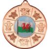 Picture of Wales Medal (1in Centre) Bronze - 2in