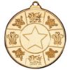 Picture of Wales Medal (1in Centre) Gold - 2in