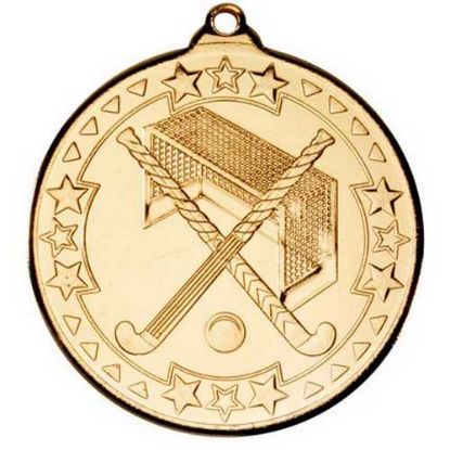 Picture of Hockey Tri Star Medal Gold