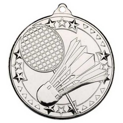 Picture of Badminton Tri Star Medal Silver - 2in