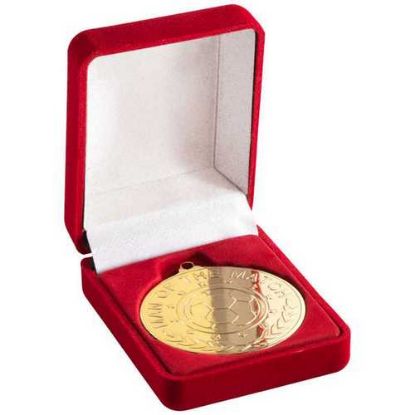 Picture of Deluxe Red Medal Box (40|50mm Recess) - 3in