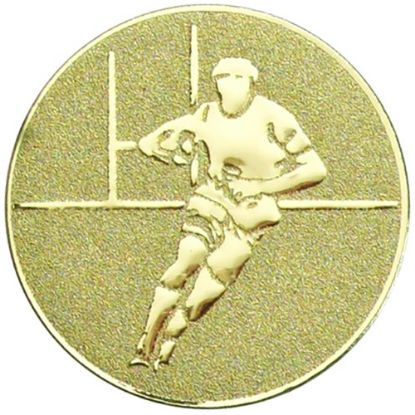 Picture of Metal Rugby Centre 25mm Gold - 1in