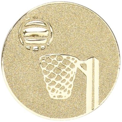 Picture of Metal Netball Centre 25mm Gold - 1in