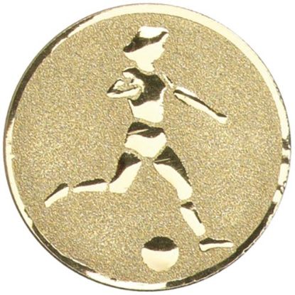 Picture of Metal Female Football Centre 25mm Gold - 1in