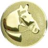 Picture of Metal Horsehead Centre 25mm Gold - 1in