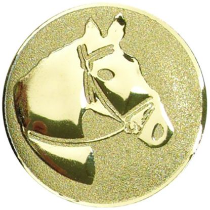Picture of Metal Horsehead Centre 25mm Gold - 1in