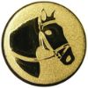 Picture of Metal Horsehead Centre 25mm Gold - 1in