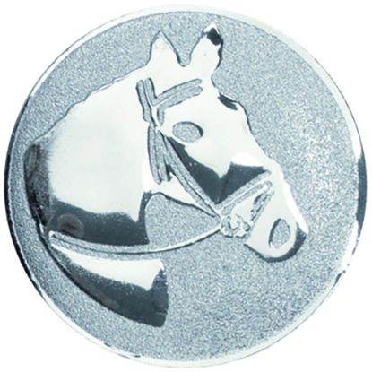 Picture of Metal Horsehead Centre 25mm Silver - 1in