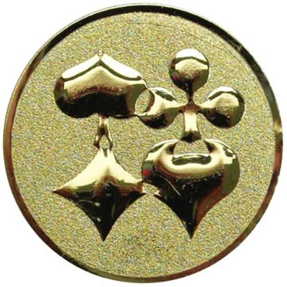 Picture of Metal Cards Centre 25mm Gold - 1in