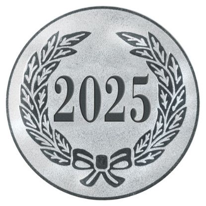 Picture of Metal 2025 Year Date Centre 25mm Silver - 1in