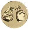 Picture of Metal Boxing Gloves Centre 25mm Gold - 1in