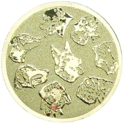Picture of Metal Dogs Head Centre 25mm Gold - 1in