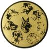 Picture of Metal Dogs Head Centre 25mm Gold - 1in