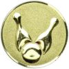 Picture of Metal Ten Pin Bowling Centre 25mm Gold - 1in