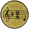 Picture of Metal Music Centre 25mm Gold - 1in