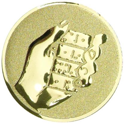 Picture of Metal Domino Centre 25mm Gold - 1in