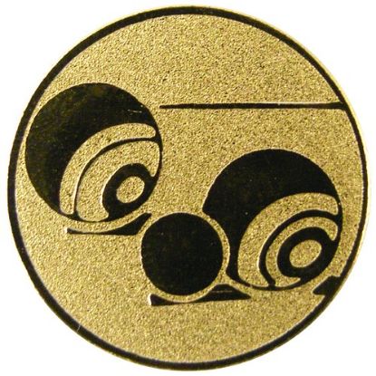 Picture of Metal Lawn Bowls Centre 25mm Gold - 1in
