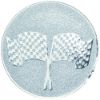 Picture of Metal Crossed Flags Centre 25mm Silver - 1in