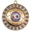Picture of Football Medal Large (1in Centre) Antique Gold - 2.75in