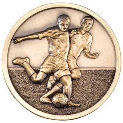 Picture of Football Players Medallion Antique Gold Colour