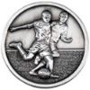 Picture of Football Players Medallion Antique Silver Colour - 2.75in