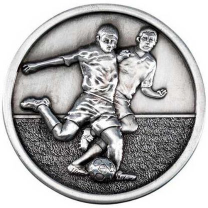 Picture of Football Players Medallion Antique Silver Colour