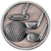 Picture of Golf Clubs Medallion Antique Silver - 2.75in