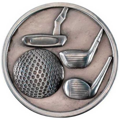 Picture of Golf Clubs Medallion Antique Silver