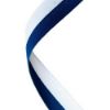 Picture of Medal Ribbon Royal Blue|white - 30 X 0.875in