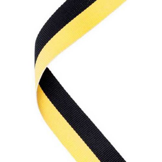 Trophy Distributors - Medal Ribbon Black|yellow - 30 X 0.875in