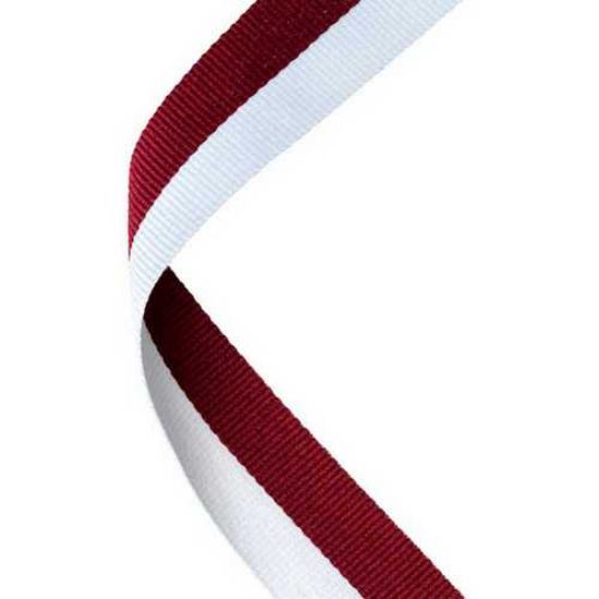 Trophy Distributors - Medal Ribbon Maroon|white - 30 X 0.875in