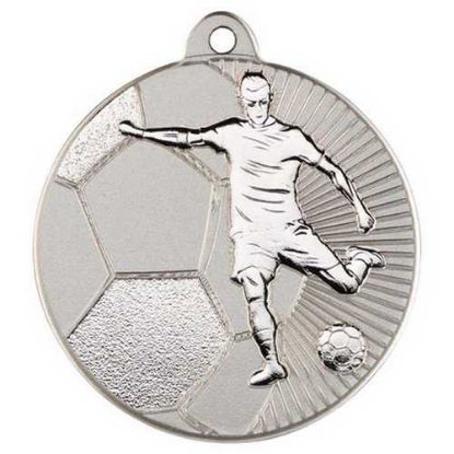 Picture of Football Two Colour Medal Matt Silver|silver - 2in