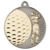 Picture of Golf Two Colour Medal Matt Silver|gold - 2in