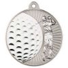 Picture of Golf Two Colour Medal Matt Silver|silver - 2in