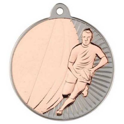 Picture of Rugby Two Colour Medal Matt Silver|bronze - 2in