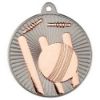 Picture of Cricket Two Colour Medal Matt Silver|bronze - 2in