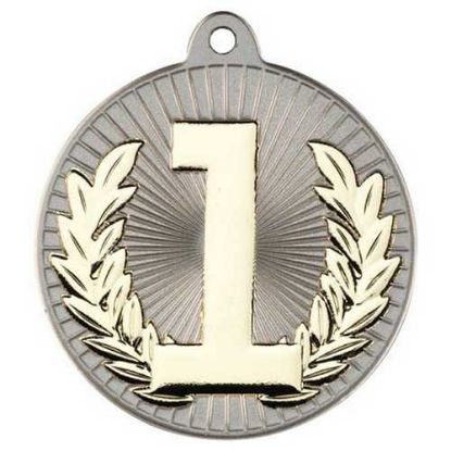 Picture of Two Colour Medal 1st Matt Silver~gold